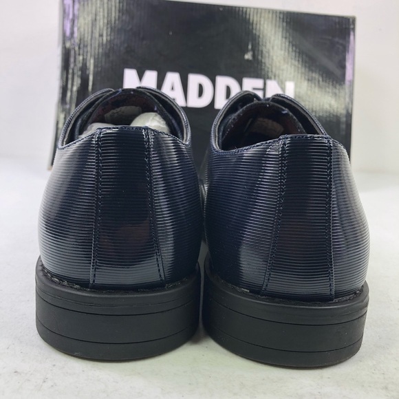 STEVE Madden Crakke Navy Patent Leather Shoes main image 4